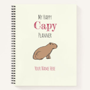 Capybara Planner Niedlich Chill HandGezeichnet Rod Notizbuch