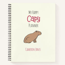 Capybara Planner Niedlich Chill HandGezeichnet Tie Notizbuch