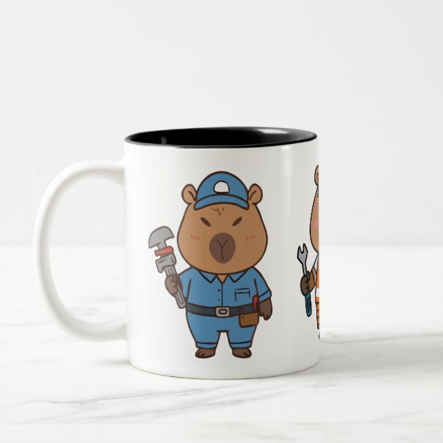 Capybara Plumber Tasse | Funny Plumpe Coffee Cup (Links)
