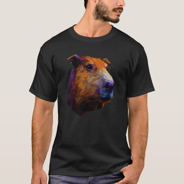 Capybara Polygon Animal Rodent Capibara Wildlife L T-Shirt (Vorderseite)