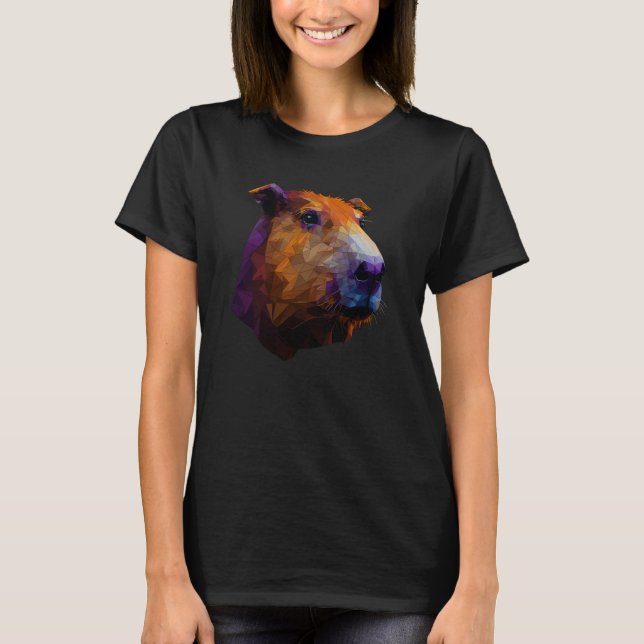 Capybara Polygon Animal Rodent Capibara Wildlife L T-Shirt (Vorderseite)