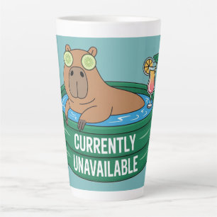 Capybara-Pool-Entspannungstypografie-Grafik Milchtasse