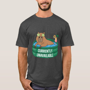 Capybara-Pool-Entspannungstypografie-Grafik T-Shirt