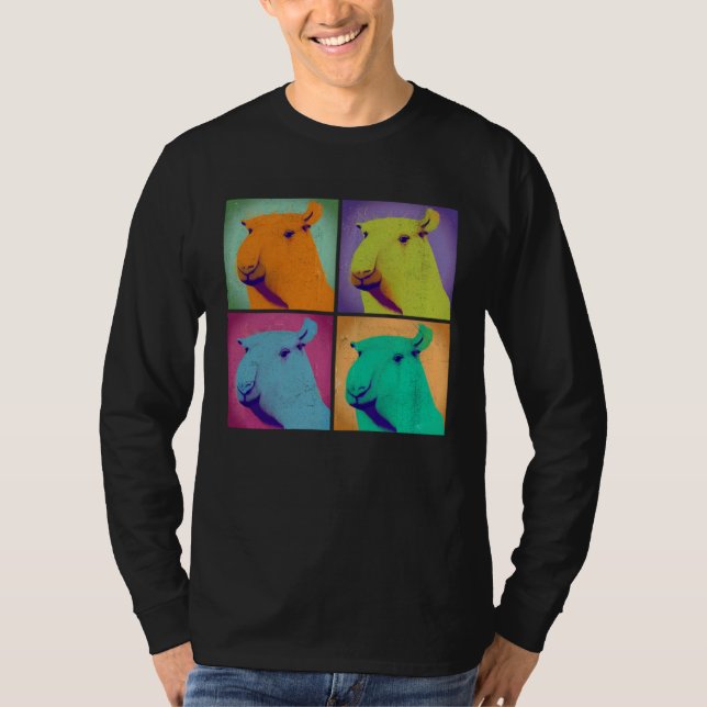 Capybara Pop Illustration Colorful Animal Women  4 T-Shirt (Vorderseite)