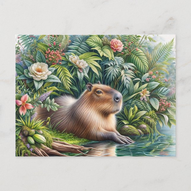 Capybara Postkarte (Vorderseite)