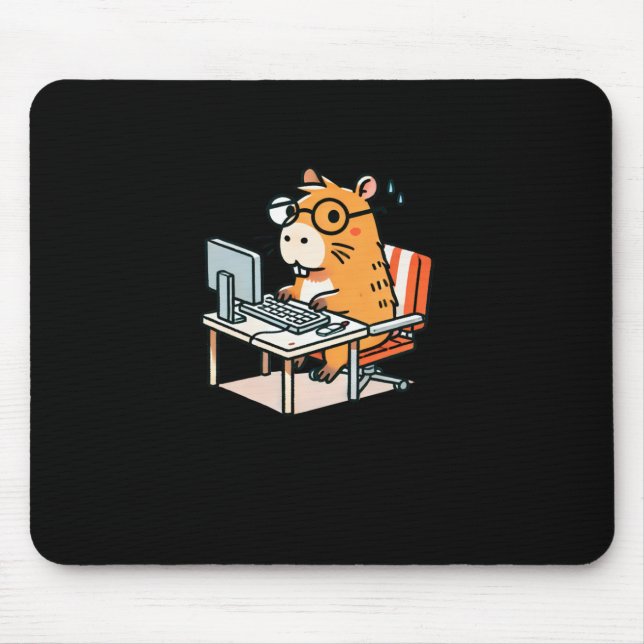 Capybara-Programmierer arbeiten an der Computerkle Mousepad (Vorne)