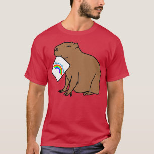 Capybara Puns mit Irgendwo Regenbogen T-Shirt
