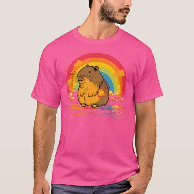 Capybara Rainbow T-Shirt (Vorderseite)