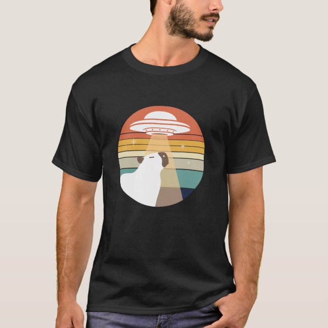 Capybara Rainbow UFO Design T-Shirt (Vorderseite)
