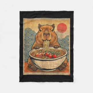 Capybara Ramen Japanese Funny Graphic Kawaii Anime Fleecedecke