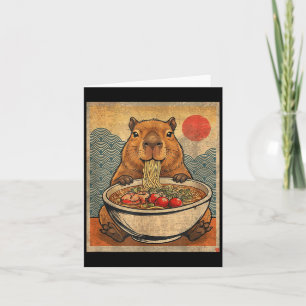 Capybara Ramen Japanisches Lustiges Grafik Kawaii Karte