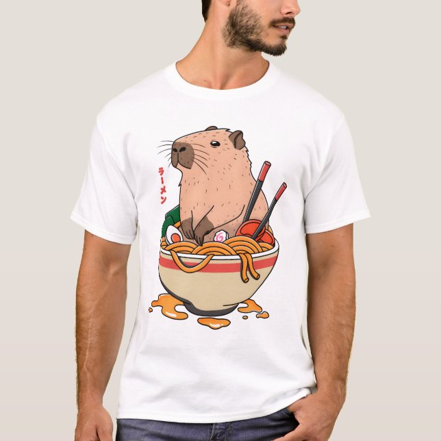 Capybara Ramen T-Shirt (Vorderseite)