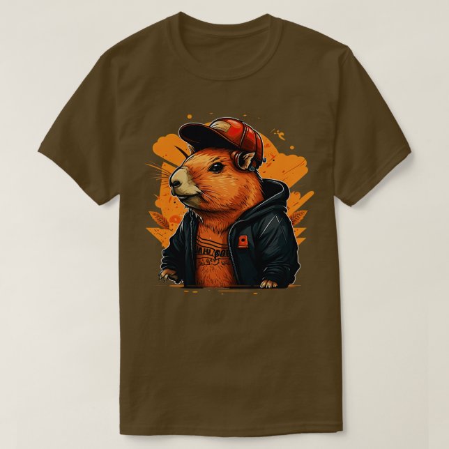 Capybara Rapper 1 T-Shirt (Design vorne)