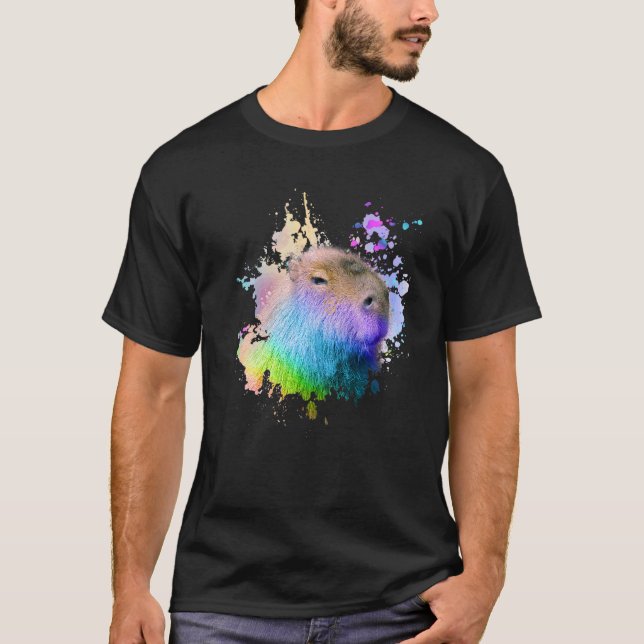 Capybara-Regenbogentropf T-Shirt (Vorderseite)