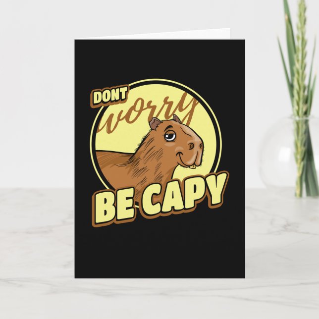 Capybara Retro Capibara Karte (Vorderseite)