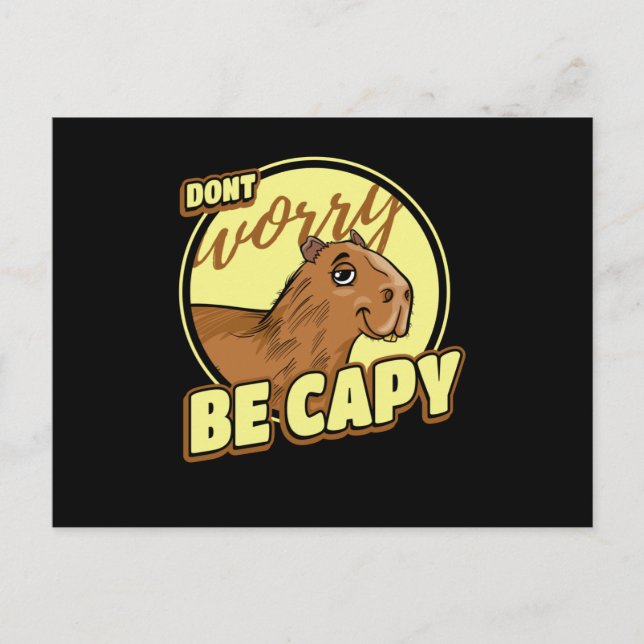 Capybara Retro Capibara Postkarte (Vorderseite)