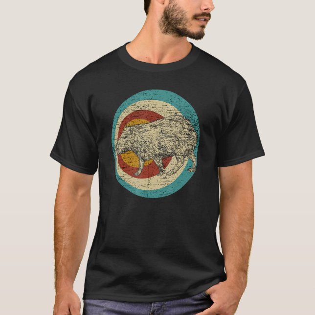 Capybara Retro-Tier Capybara 1 T-Shirt (Vorderseite)