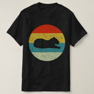 Capybara Retro Vintage Silhouette 70er T-Shirt