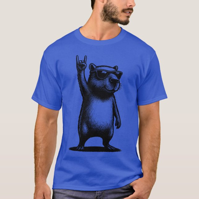 Capybara Rock family T-Shirt (Vorderseite)