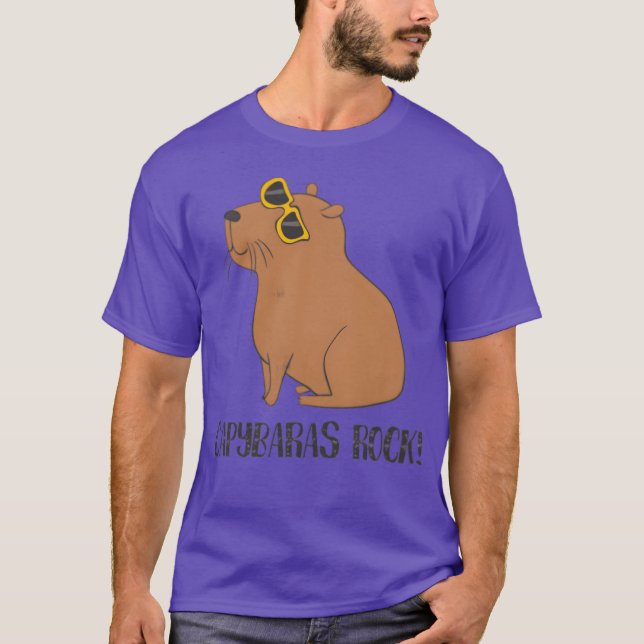 Capybara Rocks family T-Shirt (Vorderseite)