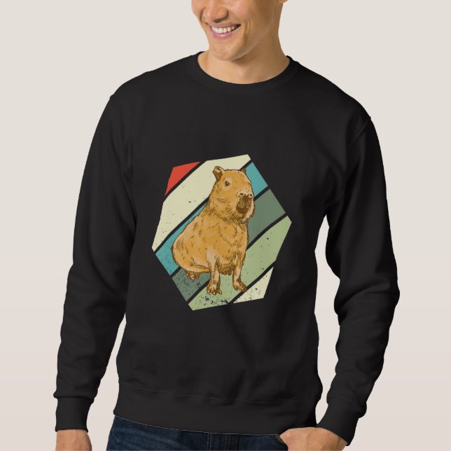 Capybara  Rodent Hexa Capybara Retro  Capybara Sweatshirt (Vorderseite)
