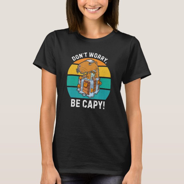 Capybara Rodent Niedlich Pet 8 T-Shirt (Vorderseite)