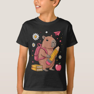 Capybara Rucksack Bleistift Bücher Kleinkind Kinde T-Shirt