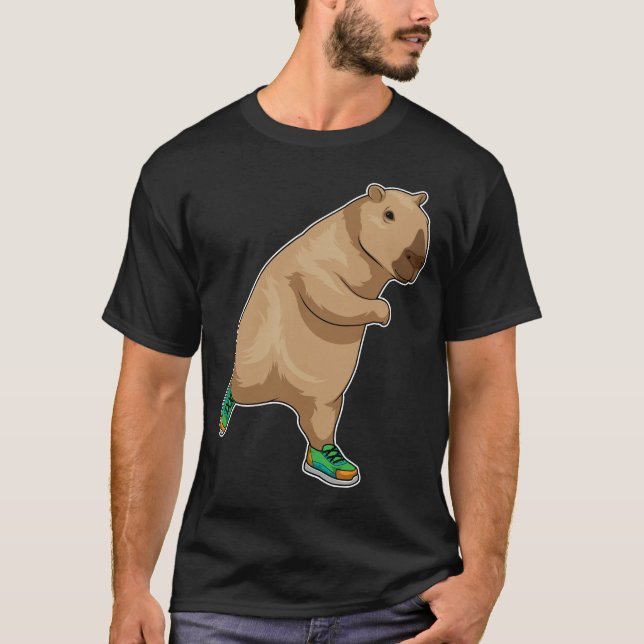 Capybara Runner beim Sport T-Shirt (Vorderseite)
