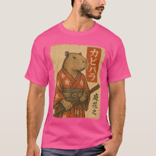 Capybara Samurai Retro T-Shirt