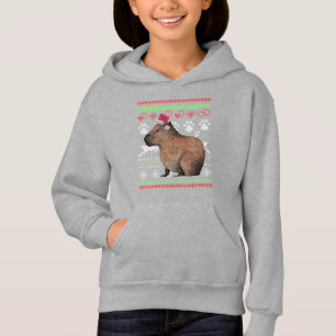 Capybara Santa Claus Ugly Weihnachtskraut Holida Hoodie
