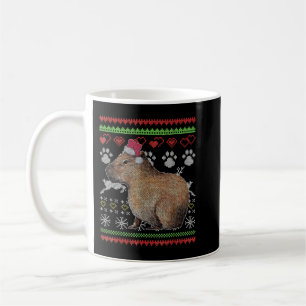 Capybara Santa Claus Ugly Weihnachtskraut Holida Kaffeetasse