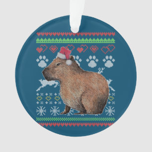 Capybara Santa Claus Ugly Weihnachtskraut Holida Ornament