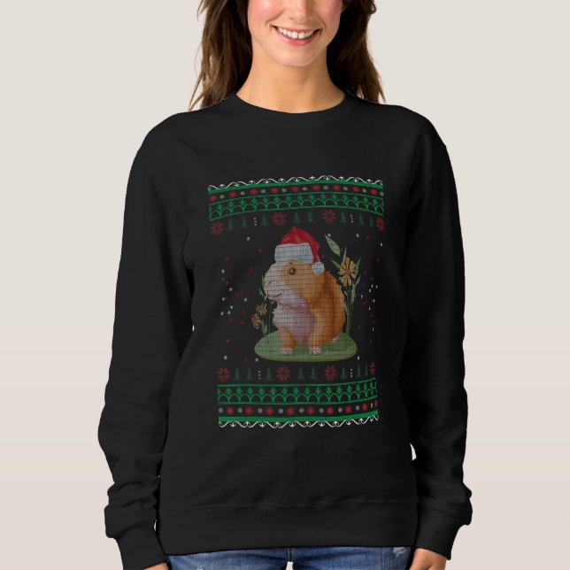 Capybara Santa Ugly Weihnachts Weihnachtskraut Lie Sweatshirt (Vorderseite)