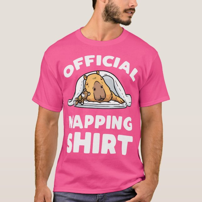 Capybara schlafend Napping Riesenfresser Kapyba T-Shirt (Vorderseite)