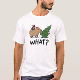 Capybara Schwarze Katze Weihnachten WAS Meme Gesch T-Shirt