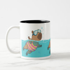 Capybara Schwimmer Tasse | Niedlicher Schwimmenkaf