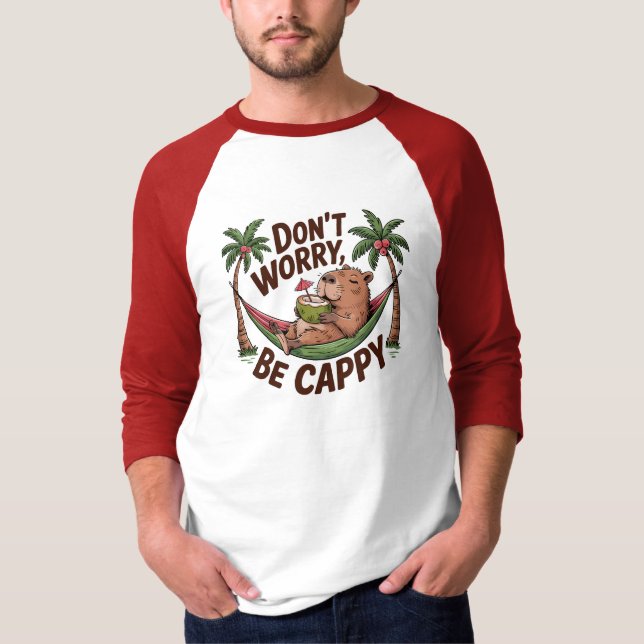 Capybara sei glücklich T-Shirt (Vorderseite)