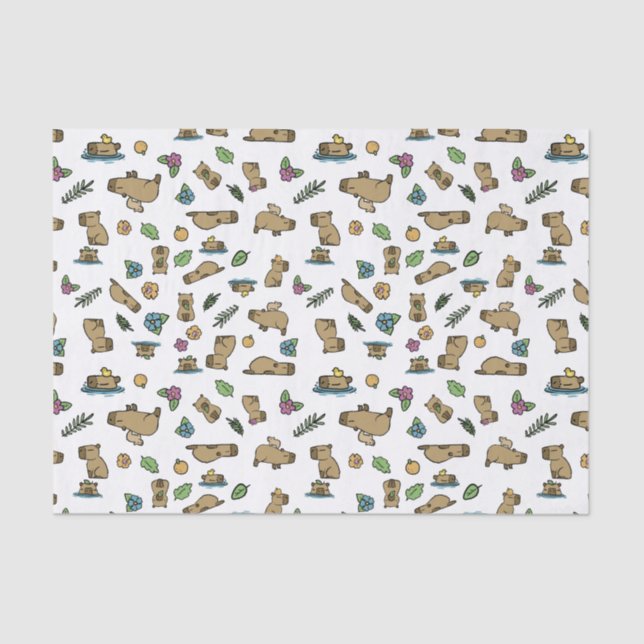 Capybara Seidenpapier (Vorderseite)