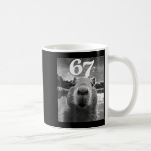 Capybara-Selfie mit 67 Meme Capy-Grafik für Männer Kaffeetasse