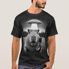Capybara Selfie Ufo Invasion Funny Meme Männer T-Shirt