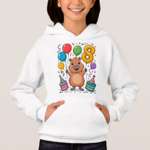 Capybara-Shirt für Mädchen 8 Geburtstagsfeier Hoodie