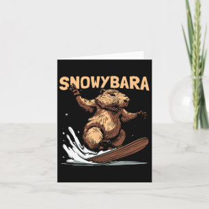 Capybara Snowboard - Snowboarden Snowboarder Snow Karte