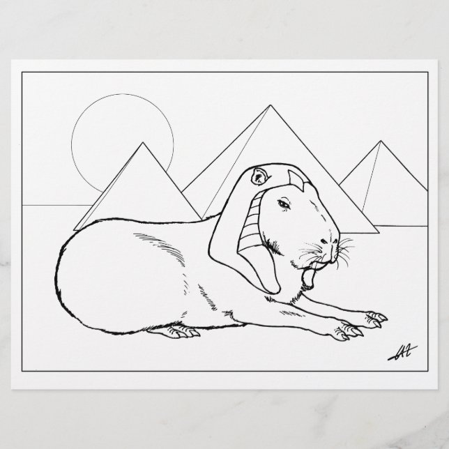 Capybara Sphinx - Farbseite. (Vorderseite)