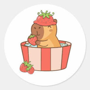 Capybara Stickers   Süße Tier-Aufkleber für Kinder