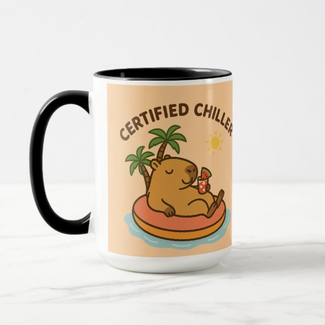 Capybara Summer Vibes - Chill Pool Frische Pasta m Tasse (Links)