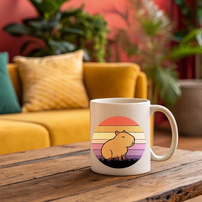 Capybara Sunset Tasse | Entspannendes und ästhetis (Von Creator hochgeladen)