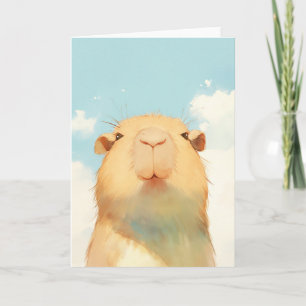 Capybara Süßes Gesicht Karte