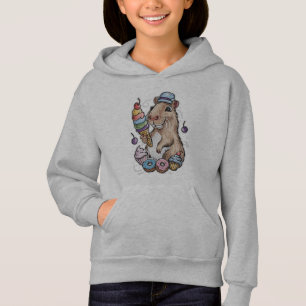 Capybara Süßigkeiten Donuts Kuchen Bonbons Hoodie