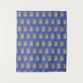 Capybara Süßigkeiten Donuts Kuchen Bonbons Wandteppich