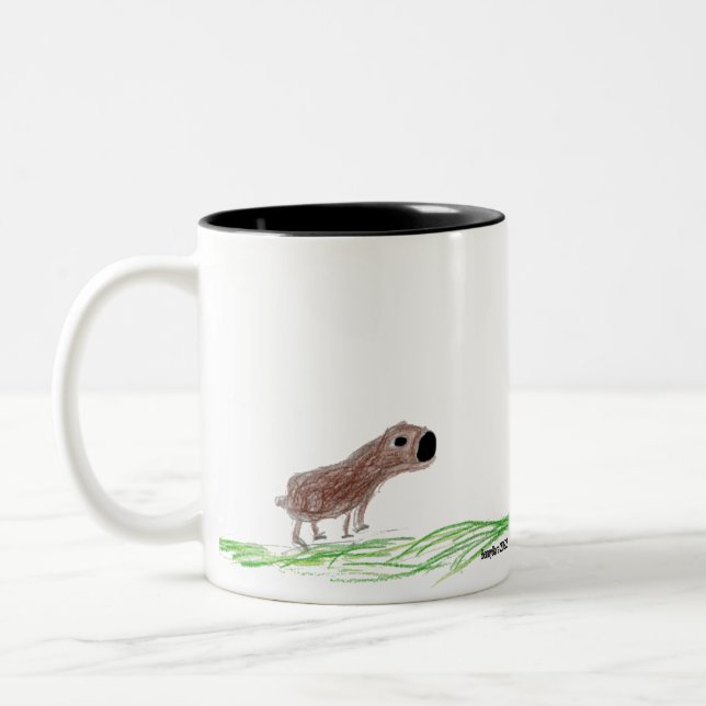 Capybara-Tasse Zweifarbige Tasse (Links)